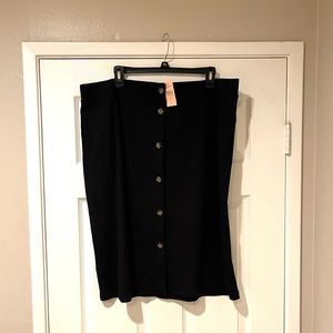 Ann Taylor LOFT stretch ribbed pencil skirt, size 18. New with tags.